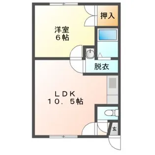 Mハイツ寿1【2階】の間取り