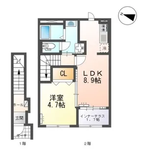 広島県福山市南蔵王町2【アパート】の間取り