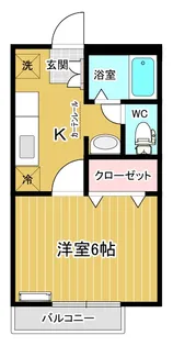 アントラーズ春日A【1階】の間取り