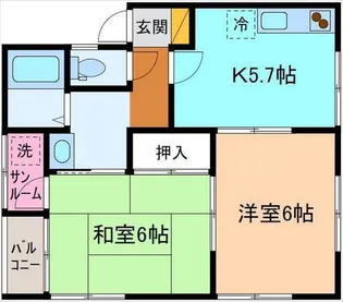 シャローム西【2階】の間取り