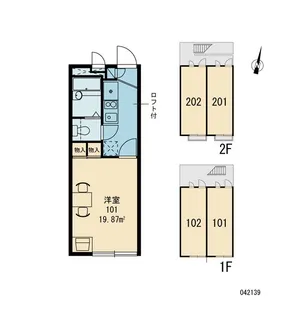 レオパレスヤマダII【2階】の間取り
