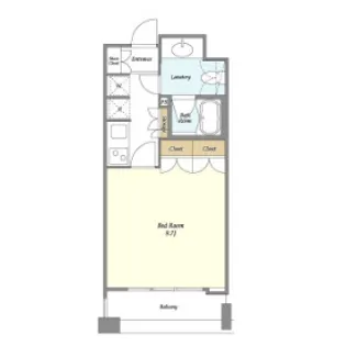 東京都新宿区新小川町【マンション】の間取り