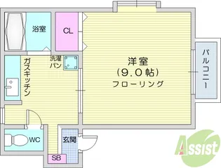 エステート松川【1階】の間取り