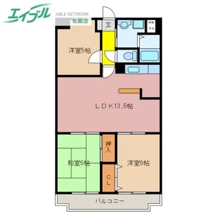 センチュリーハイランド【13階】の間取り