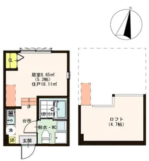 ハーモニーテラス北小岩VII【1階】の間取り