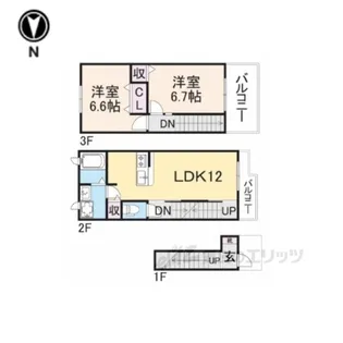 メゾン・みのうら【1階】の間取り