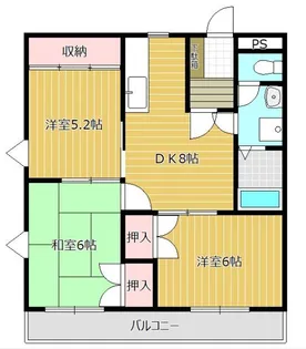 ヴィラ石川【5階】の間取り