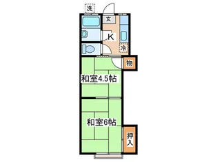 弥生荘【2階】の間取り