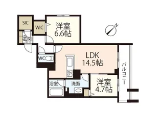 フィグ古江東町【2階】の間取り