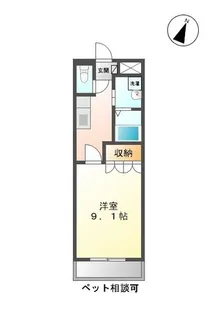 キャッスルリバーサイド【1階】の間取り