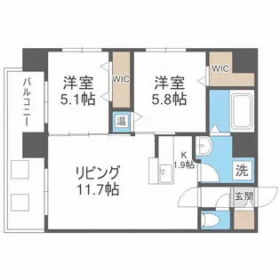 MODENA円山【9階】の間取り