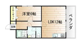 大里中町ハイツ【7階】の間取り