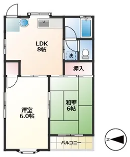 金子ハイツ【1階】の間取り