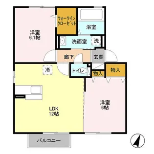 茨城県土浦市下高津4【アパート】の間取り