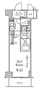 レジディア千駄木【3階】の間取り