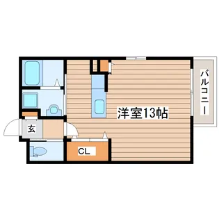レヴァムール中島丁【1階】の間取り