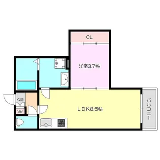 大阪府大阪市東淀川区相川2【アパート】の間取り