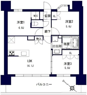 千葉県千葉市中央区問屋町【マンション】の間取り