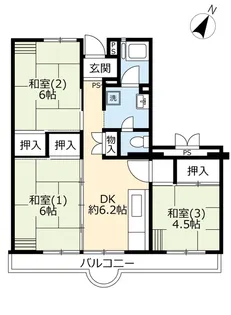 UR大津ヶ丘【5階】の間取り