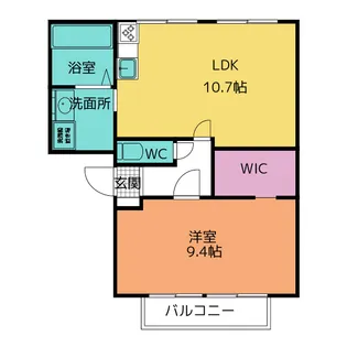 1LDKの間取り画像