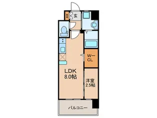 ギャラクシー二日市【11階】の間取り