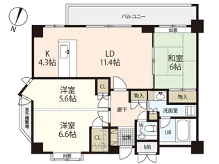 メゾンY古江【2階】の間取り
