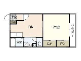 グリーンハイツ比治山【1階】の間取り