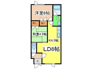 紺野マンション1(光和)【1階】の間取り