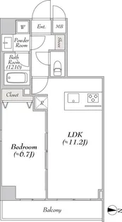 プレール・ドゥーク錦糸公園NORTH【5階】の間取り