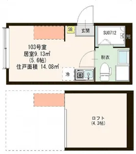 フリーデン西新井【1階】の間取り