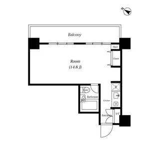 1Kの間取り画像