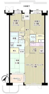 グランフォート目黒【1階】の間取り