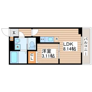 フォリアビレッジ長町南B【1階】の間取り