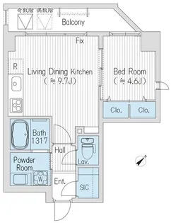 東京都渋谷区渋谷1【マンション】の間取り