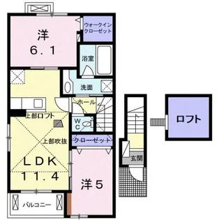 神奈川県小田原市久野【アパート】の間取り