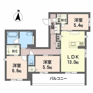 Calmier河原町【2階】の間取り