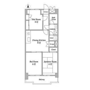 メゾン・ド・ロア【6階】の間取り