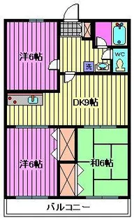 第二島村ハイツ【1階】の間取り