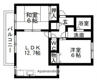 ハイカムール新居【1階】の間取り