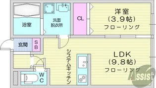 アルカンシエルC【2階】の間取り