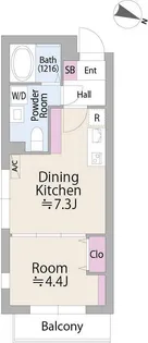 COMPOSITE目黒学芸大学THEPARK【2階】の間取り