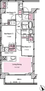 RISINGSUN恵比寿二丁目【3階】の間取り