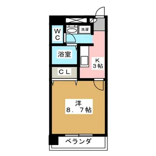 都町小川マンション【5階】の間取り