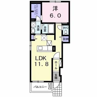 アルバ カーサII【1階】の間取り