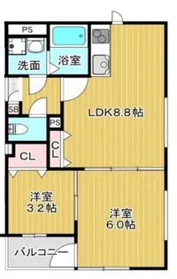 アーク東久宝寺【3階】の間取り