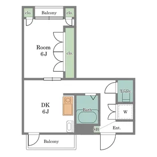 K2フラット【3階】の間取り