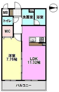 茅ヶ崎フェリックスコート長尾【4階】の間取り