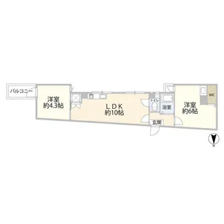 東京都目黒区上目黒4【マンション】の間取り