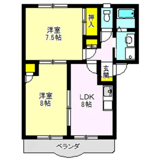 サザンウインド【1階】の間取り