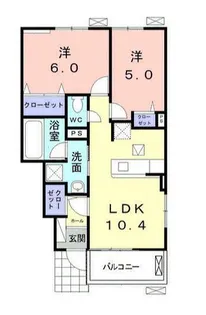 エテルノ アンII【1階】の間取り